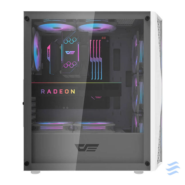 Darkflash DK352 Plus computer case (black and white) + 4 ARGB fans With fan