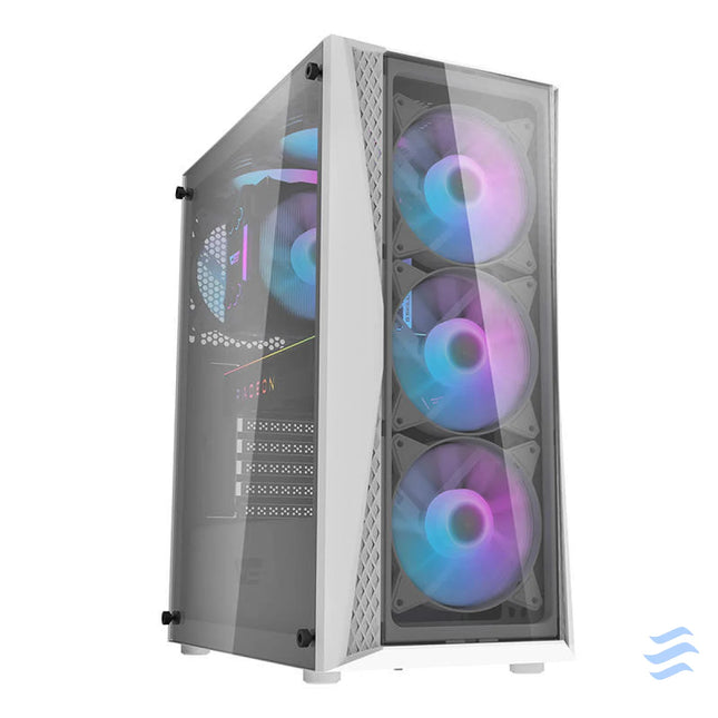 Darkflash DK352 Plus computer case (black and white) + 4 ARGB fans With fan