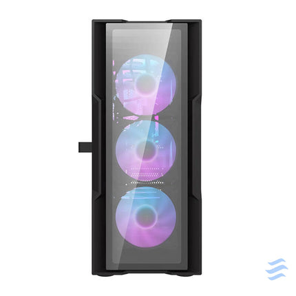 Darkflash DK431 Glass computer case (black) + 4 RGB fans With fan