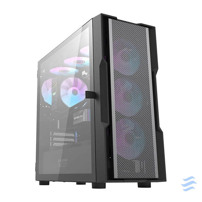 Darkflash DK431 Mesh computer case (black) + 4 ARGB fans With fan