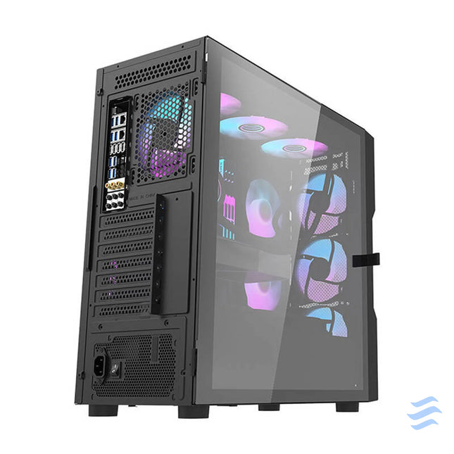 Darkflash DK431 Mesh computer case (black) + 4 ARGB fans With fan