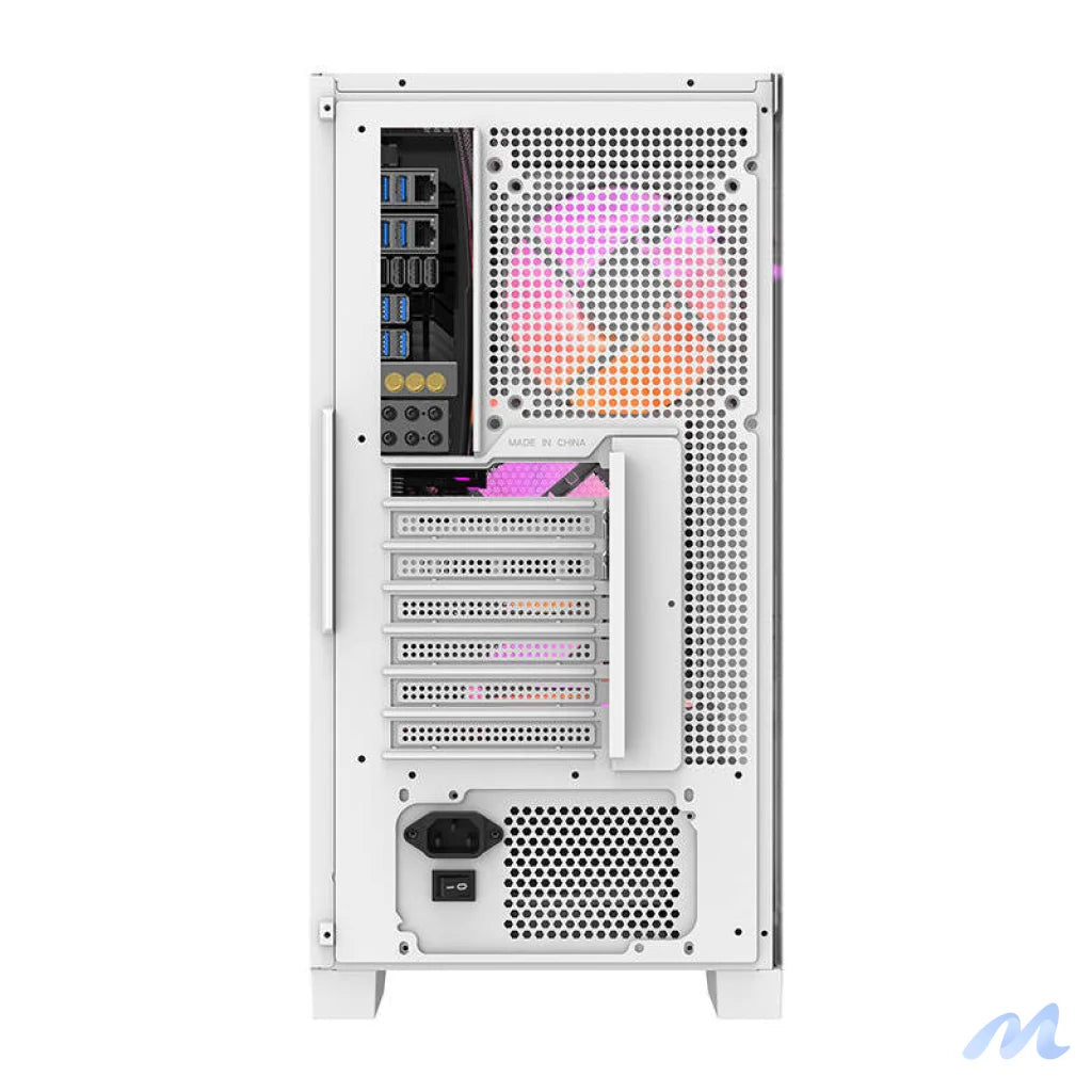 Darkflash DRX70 MESH computer case (white) + 4 RGB fans