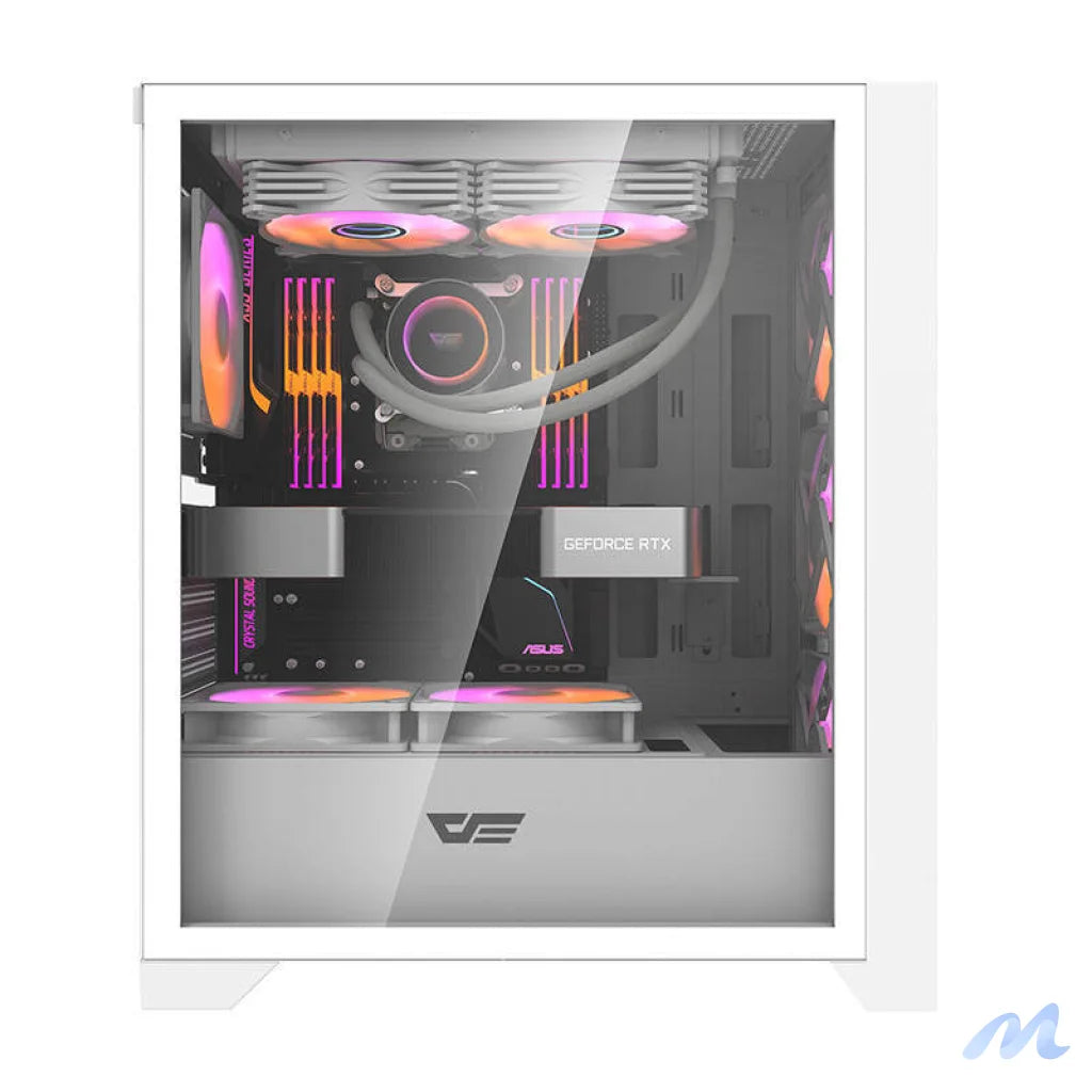 Darkflash DRX70 MESH computer case (white) + 4 RGB fans