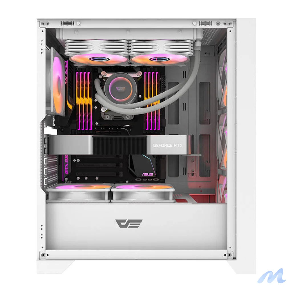 Darkflash DRX70 MESH computer case (white) + 4 RGB fans