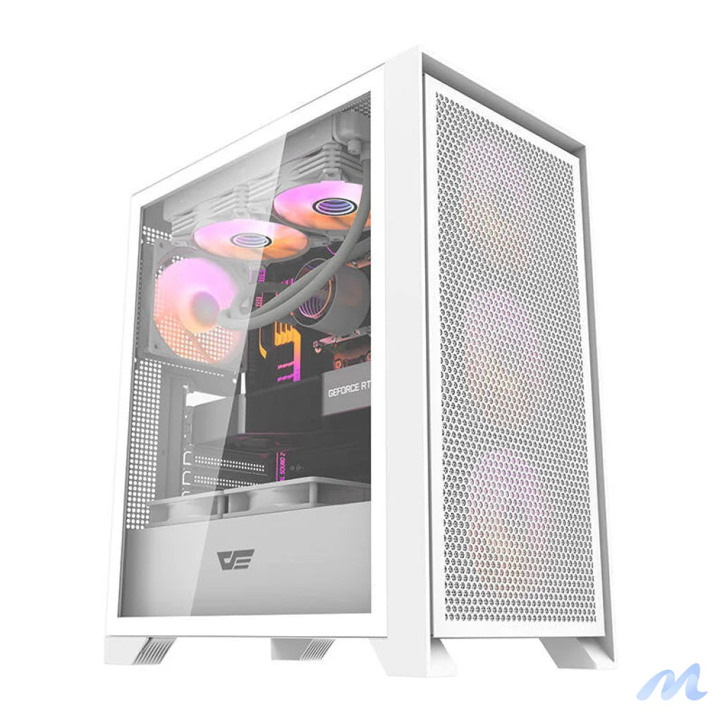 Darkflash DRX70 MESH computer case (white) + 4 RGB fans