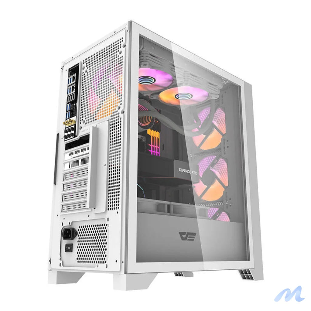 Darkflash DRX70 MESH computer case (white) + 4 RGB fans