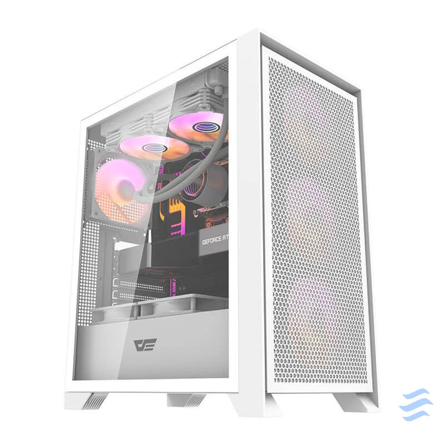 Darkflash DRX70 MESH computer case (white) + 4 RGB fans With fan