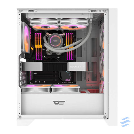 Darkflash DRX70 MESH computer case (white) + 4 RGB fans With fan