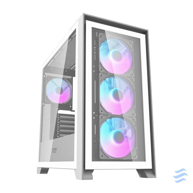 Darkflash DRX90 Glass computer case (white) With fan
