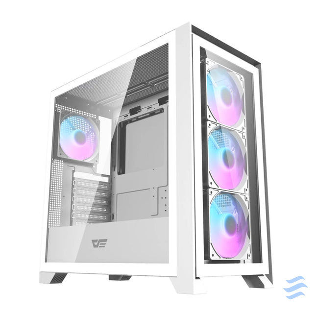 Darkflash DRX90 Glass computer case (white) With fan