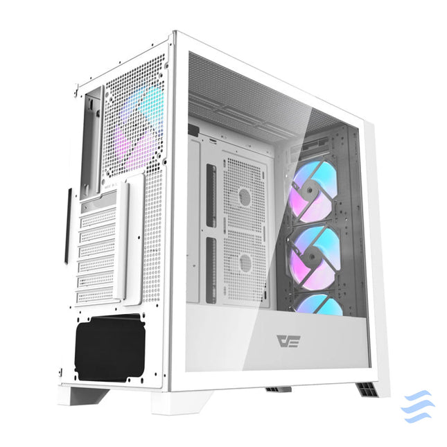 Darkflash DRX90 Glass computer case (white) With fan