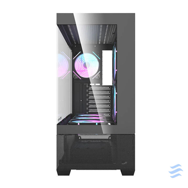 Darkflash DS900 AIR computer case (black) + 6 ARGB fans With fan