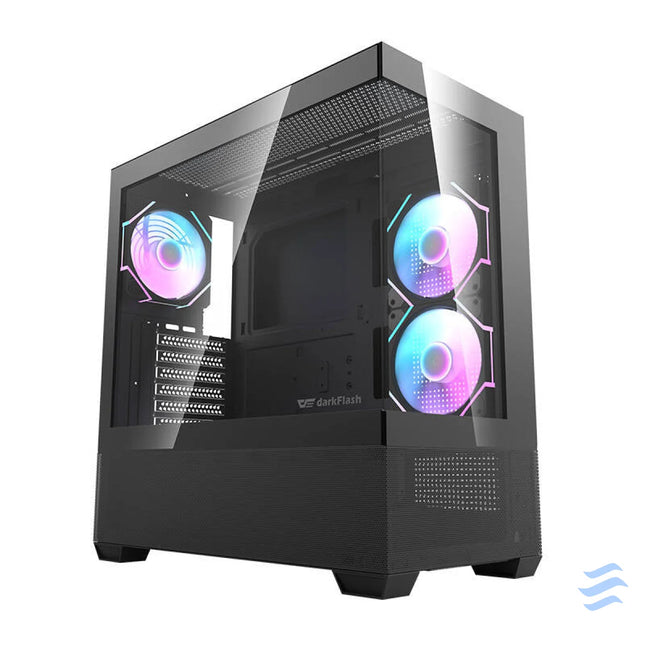 Darkflash DS900 AIR computer case (black) + 6 ARGB fans With fan