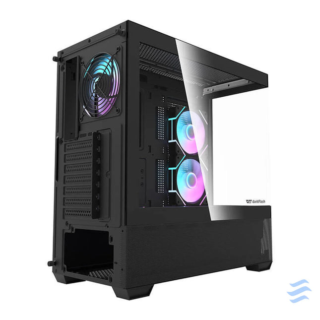 Darkflash DS900 AIR computer case (black) + 6 ARGB fans With fan
