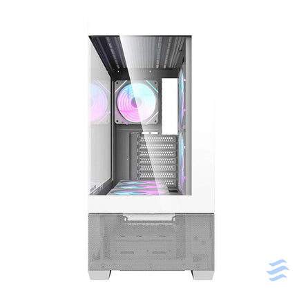 Darkflash DS900 AIR computer case (white) + 6 ARGB fans With fan