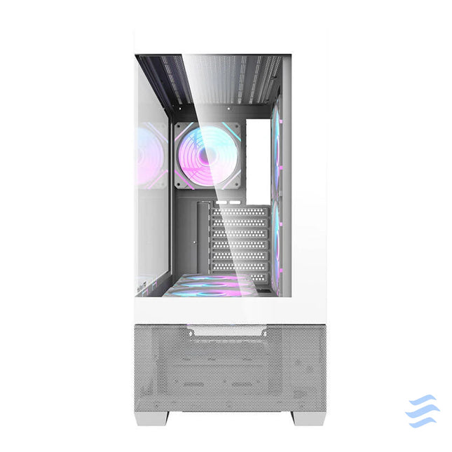 Darkflash DS900 AIR computer case (white) + 6 ARGB fans With fan