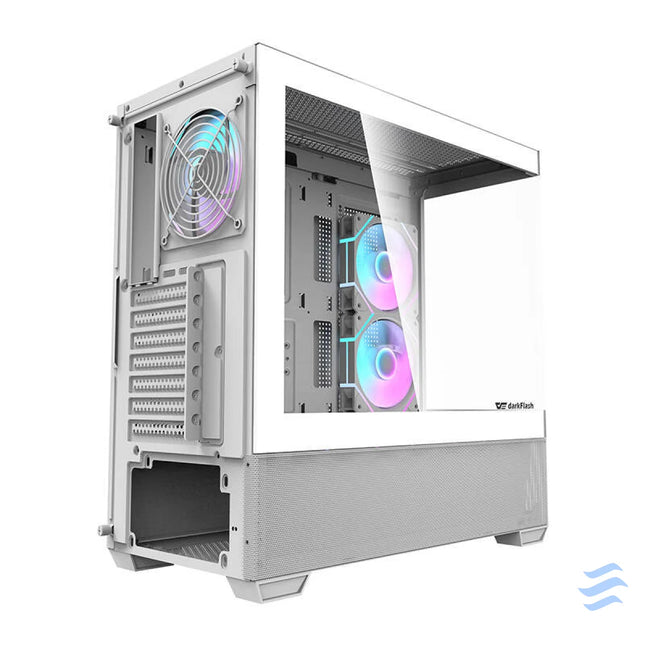Darkflash DS900 AIR computer case (white) + 6 ARGB fans With fan