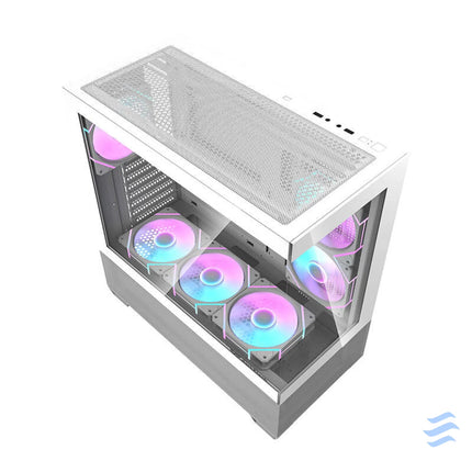 Darkflash DS900 AIR computer case (white) + 6 ARGB fans With fan