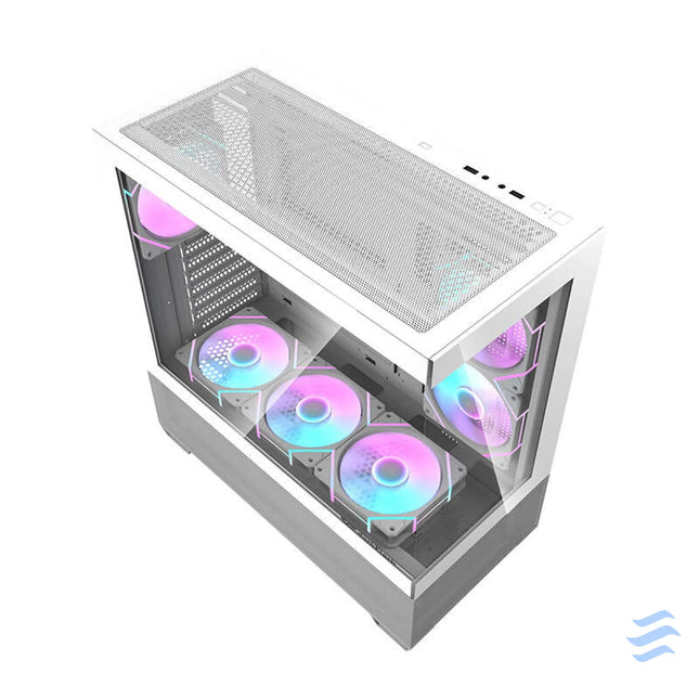 Darkflash DS900 AIR computer case (white) + 6 ARGB fans With fan
