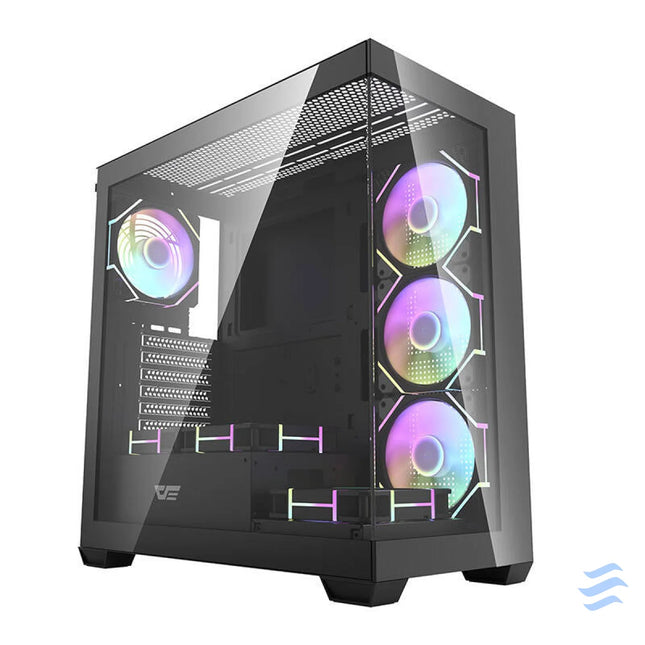 Darkflash DS900 computer case (black) + 7 ARGB fans With fan
