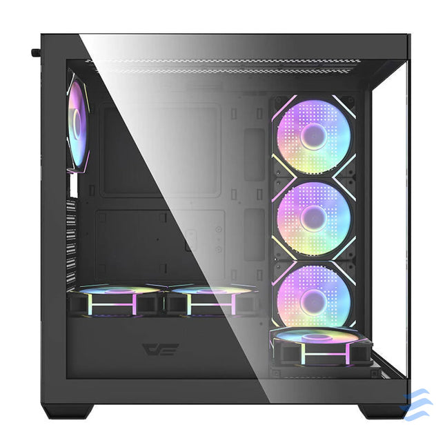 Darkflash DS900 computer case (black) + 7 ARGB fans With fan