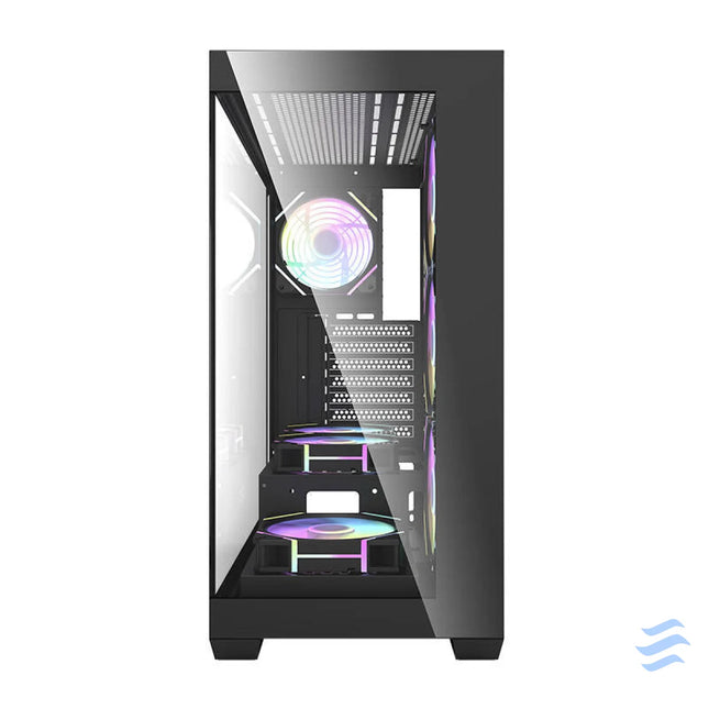 Darkflash DS900 computer case (black) + 7 ARGB fans With fan