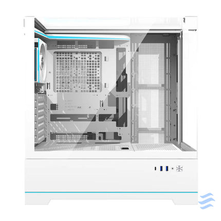 Darkflash DY450 PRO computer case (white) + 1 fan With fan