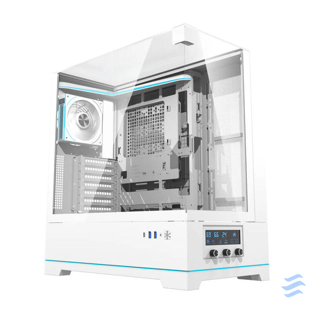 Darkflash DY450 PRO computer case (white) + 1 fan With fan