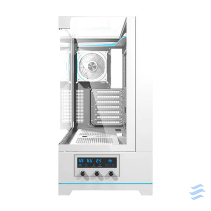 Darkflash DY450 PRO computer case (white) + 1 fan With fan