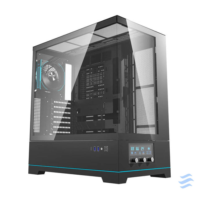 Darkflash DY451 PRO computer case (black) + 1 fan With fan