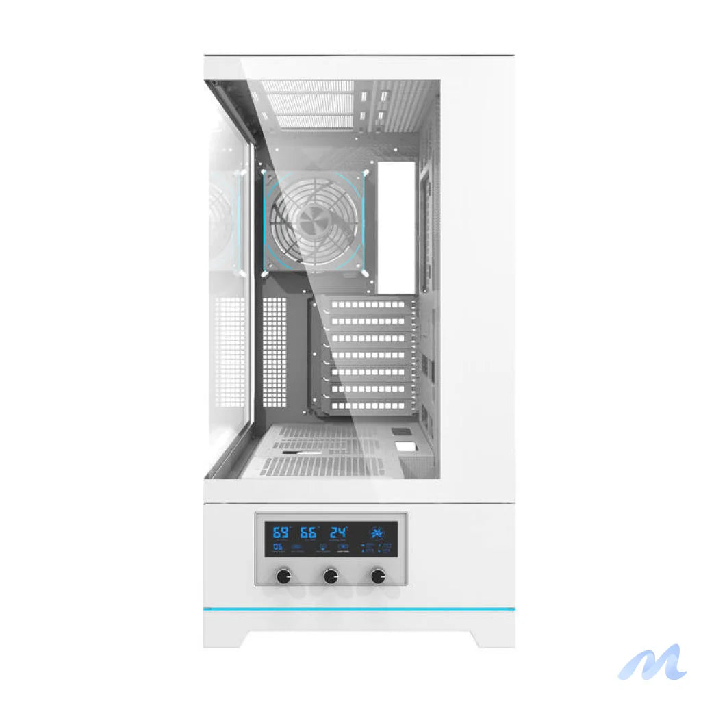 Darkflash DY451 PRO computer case (white) + 1 fan
