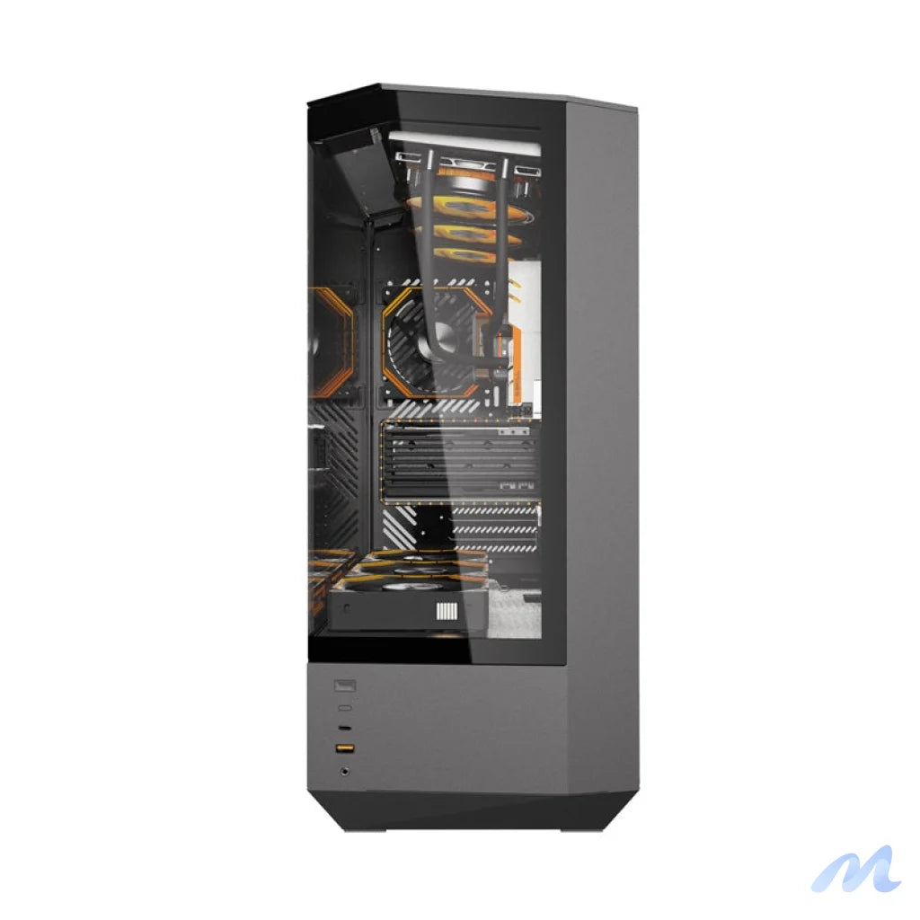 Darkflash DY460 computer case (Black) + 4 ARGB fans