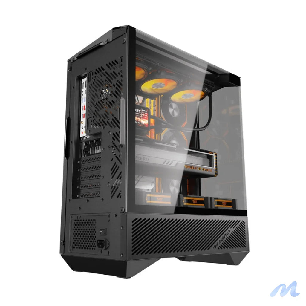 Darkflash DY460 computer case (Black) + 4 ARGB fans