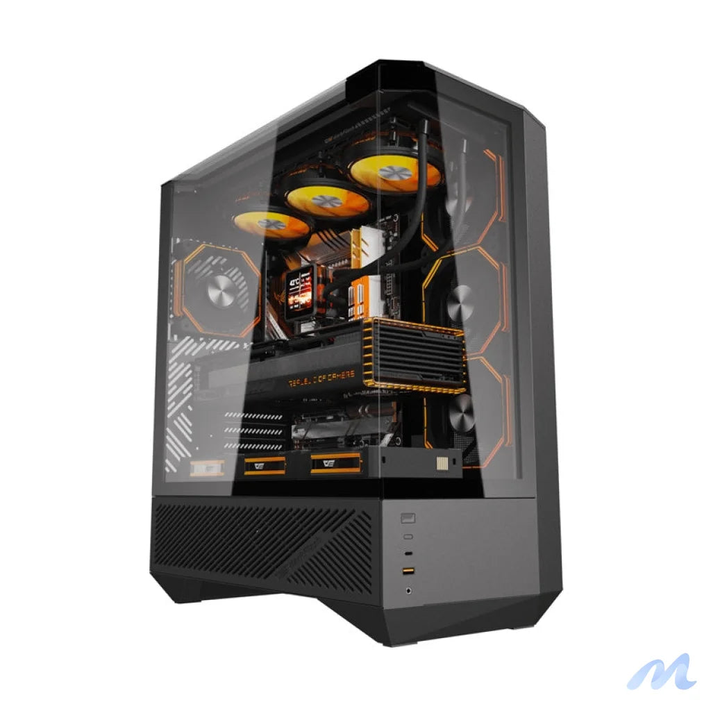 Darkflash DY460 computer case (Black) + 4 ARGB fans