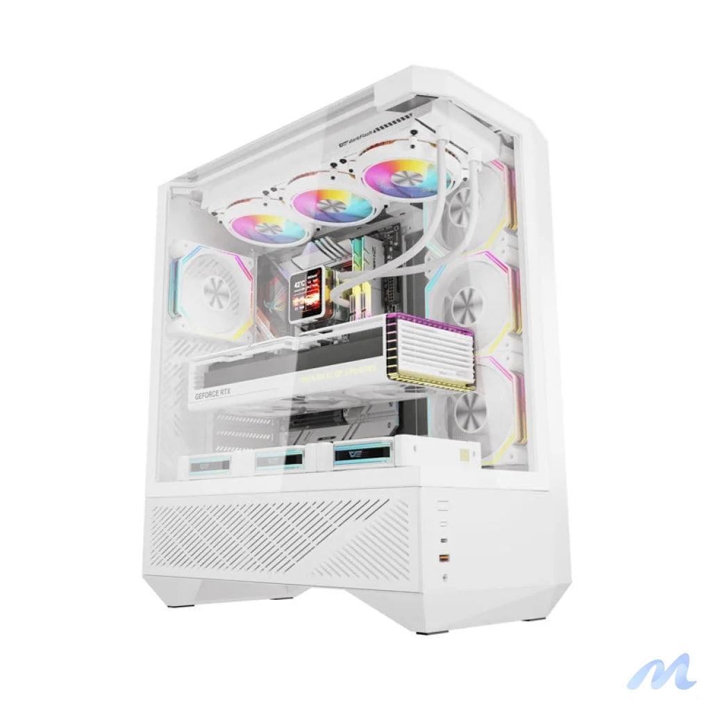 Darkflash DY460 computer case (White) + 4 ARGB fans
