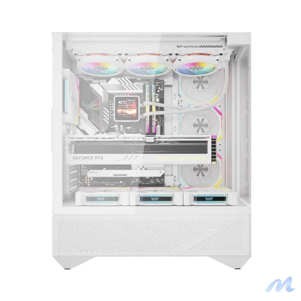 Darkflash DY460 computer case (White) + 4 ARGB fans