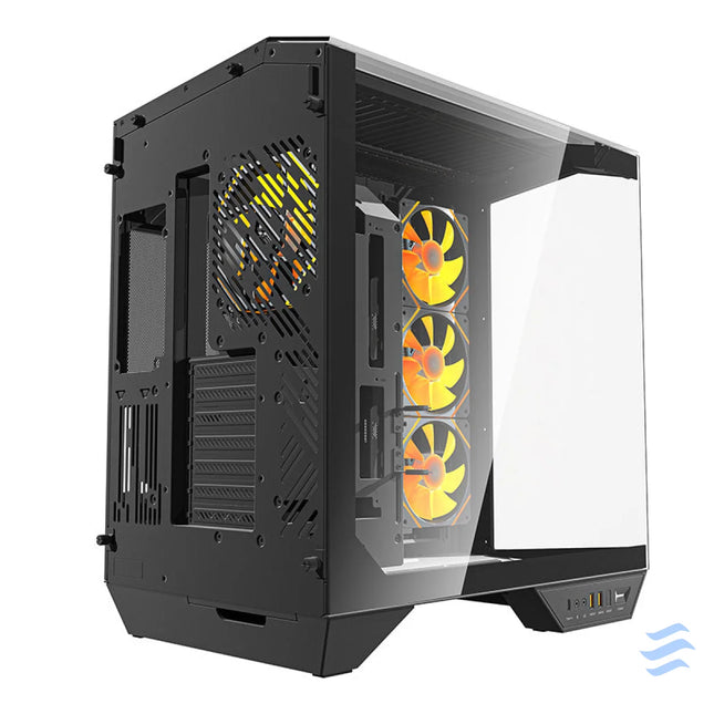 Darkflash DY470 computer case (black) + 4 fans + GPU bracket With fan