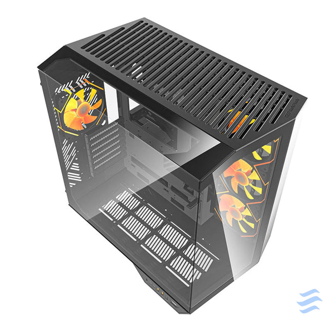 Darkflash DY470 computer case (black) + 4 fans + GPU bracket With fan