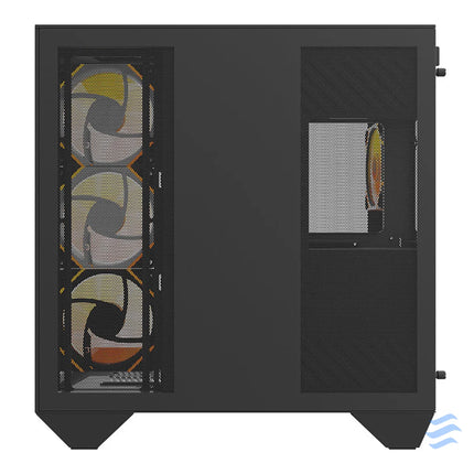 Darkflash DY470 computer case (black) + 4 fans + GPU bracket With fan