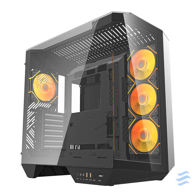 Darkflash DY470 computer case (black) + 4 fans + GPU bracket With fan