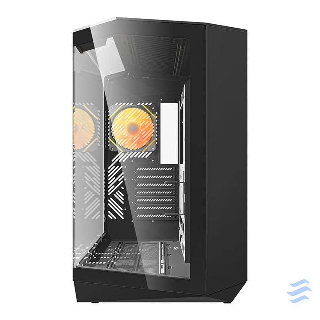 Darkflash DY470 computer case (black) + 4 fans + GPU bracket With fan