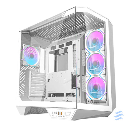 Darkflash DY470 computer case (white) + 4 fans + GPU bracket With fan