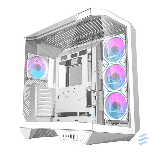 Darkflash DY470 computer case (white) + 4 fans + GPU bracket With fan