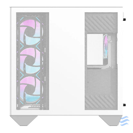 Darkflash DY470 computer case (white) + 4 fans + GPU bracket With fan