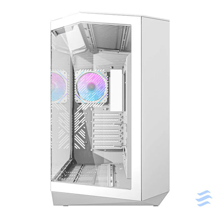 Darkflash DY470 computer case (white) + 4 fans + GPU bracket With fan