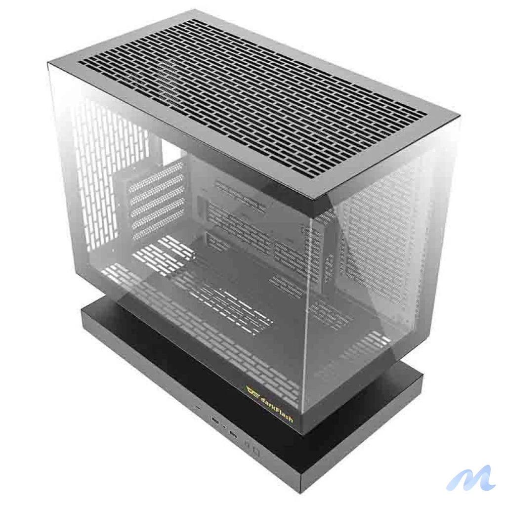Darkflash F1 computer case (Black) + 6 ARGB fans