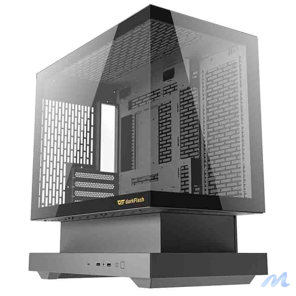 Darkflash F1 computer case (Black) + 6 ARGB fans