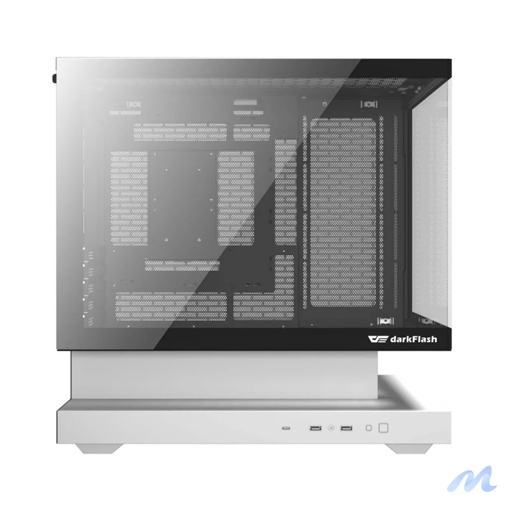 Darkflash F1 computer case (White) + 6 ARGB fans