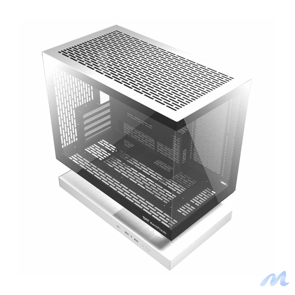 Darkflash F1 computer case (White) + 6 ARGB fans