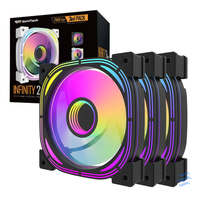 Darkflash INF24 3in1 ARGB Computer fan set (black) Fans